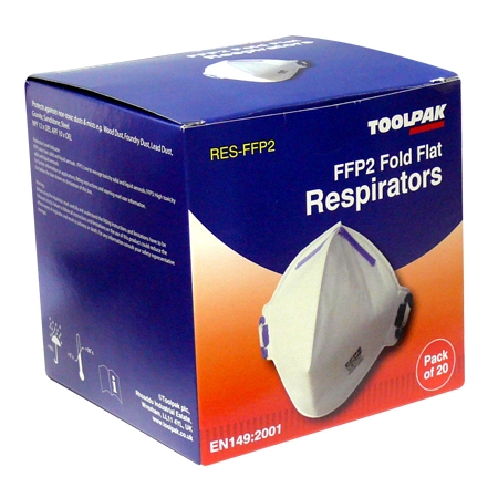 FFP2 Respirator Pack of 20 Toolpak Toolpak